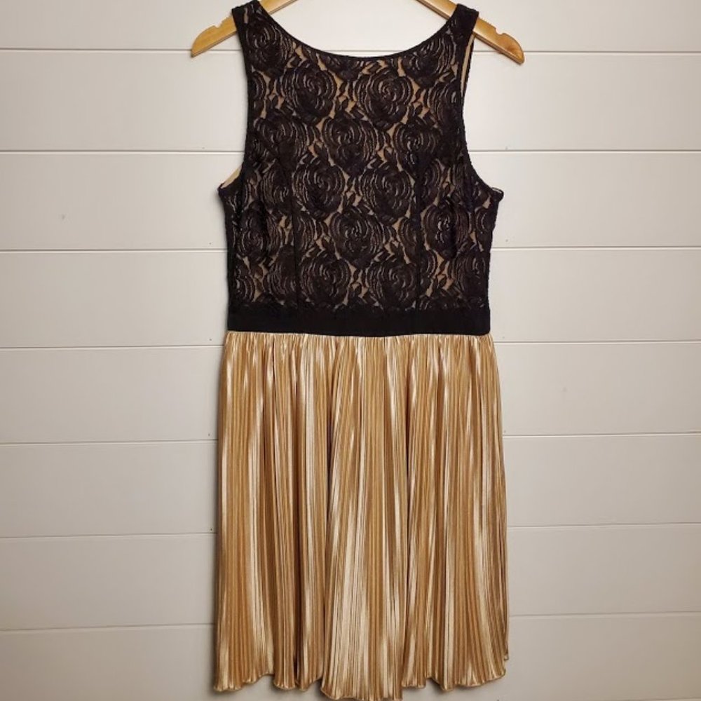 Lace and silk dress